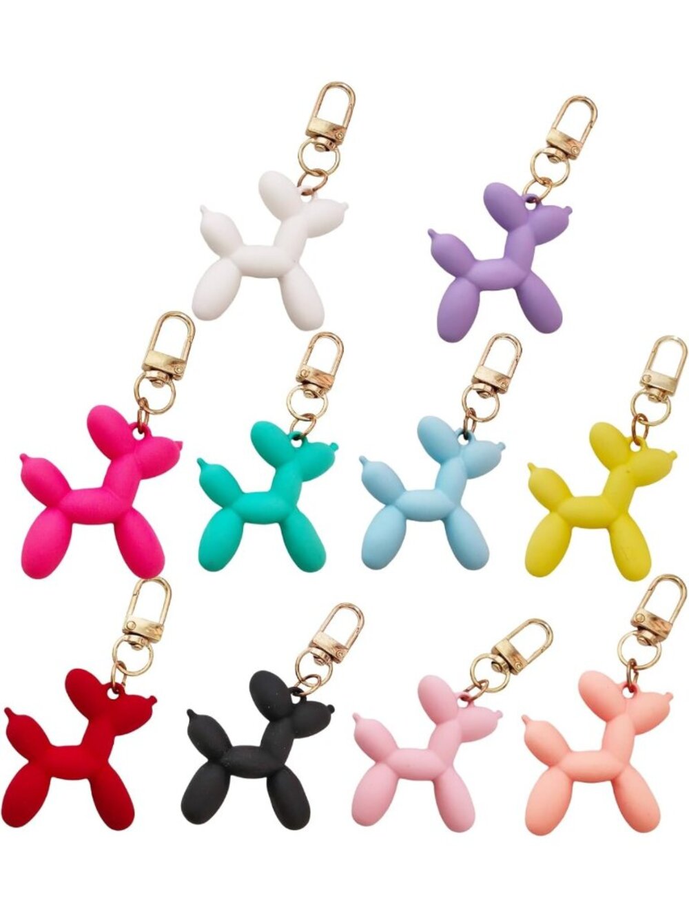 Cute Jelly Balloon Dog Keychain Bulk | Adorable Bag Charm for Women & Teens
